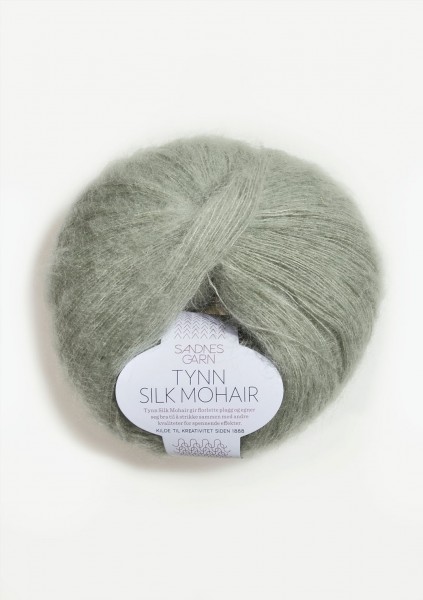 Tynn Silk Mohair Stovet Lys Gronn Fb. 8521