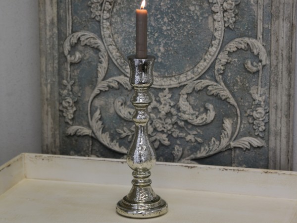 Kerzenhalter in antik Silber