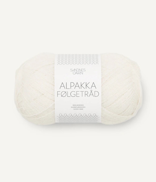 Alpakka Følgetråd Hvit Fb. 1002