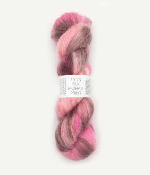 Tynn Silk Mohair Print Pink Berries Fb. 4700