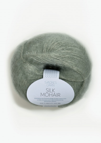 Silk Mohair Støvet Lys Grønn