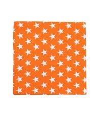 Stoff-Serviette "orange mit Sternen"