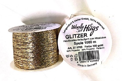 Woolly Hugs Glitzer gold